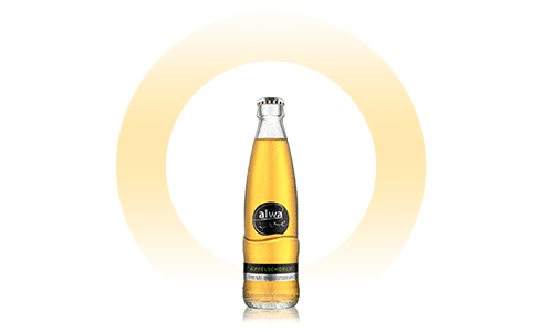 Flasche alwa live Apfelschorle