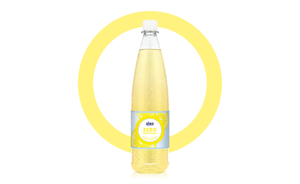 Flasche alwa Limo Light Grapefrut
