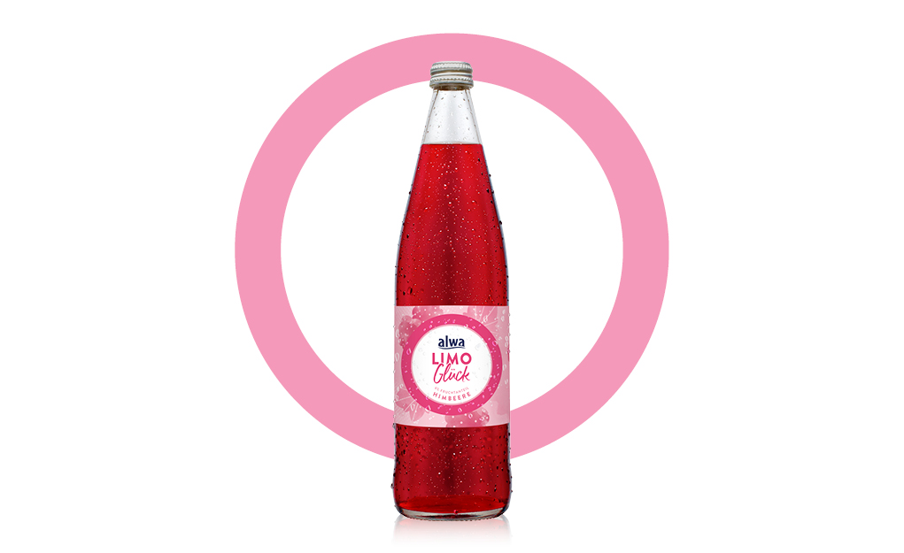 Flasche LimoGlück Himbeere